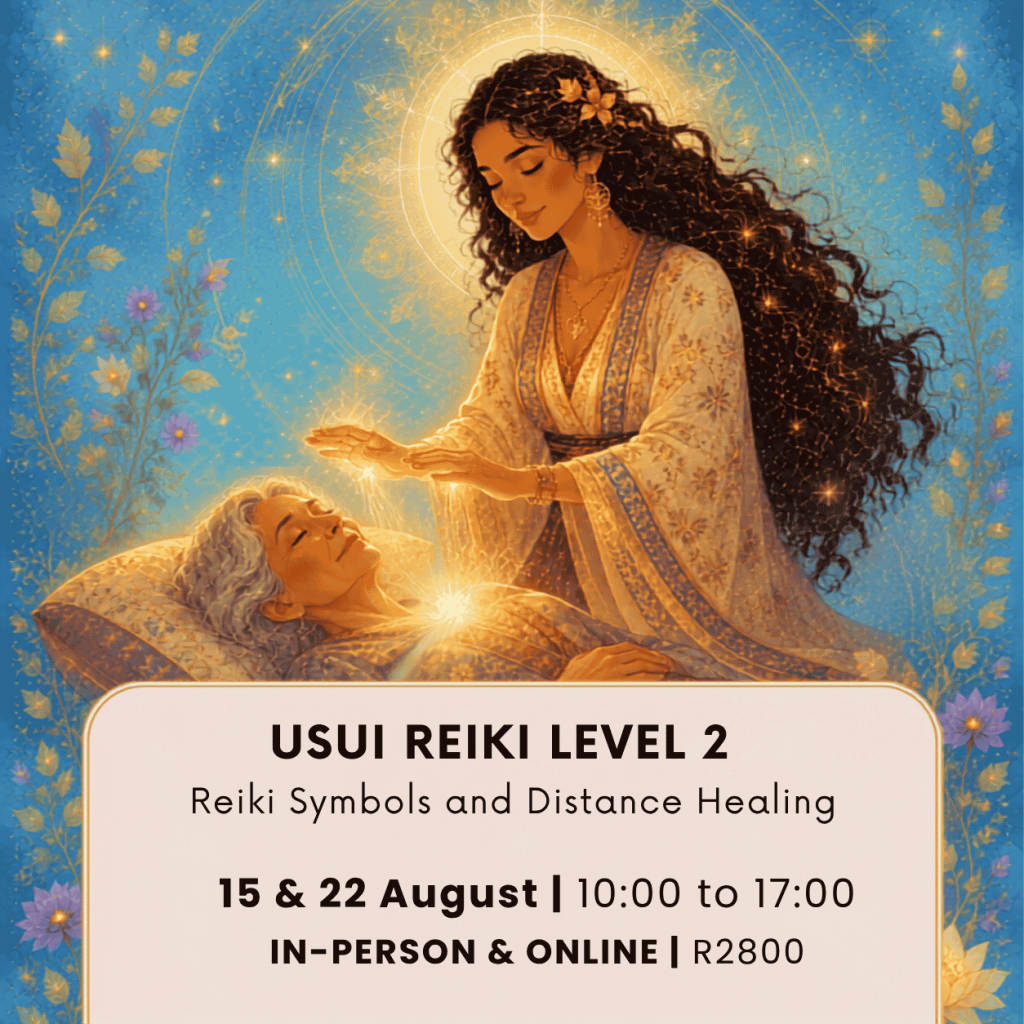 A lady gives Reiki to a old woman in a peaceful environment