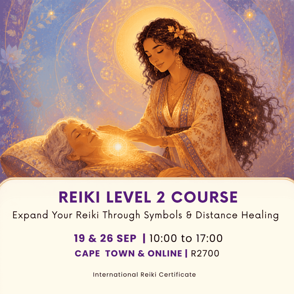 A lady gives Reiki to a old woman in a peaceful environment
